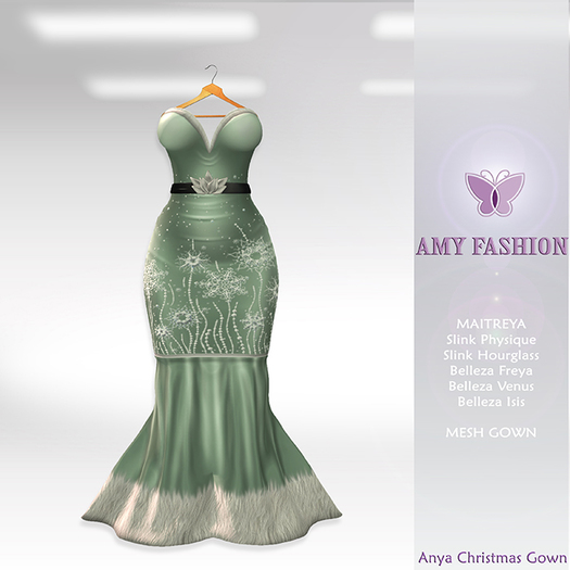 =AF= Anya Christmas Gown - Lime