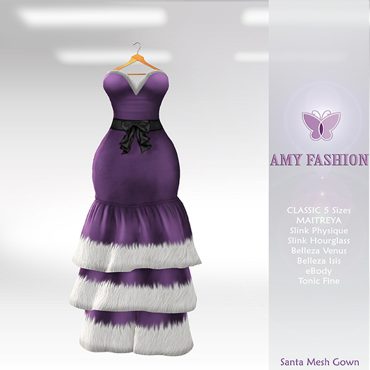=AF= Santa Mesh Gown - Purple