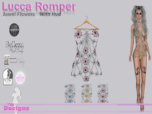 Lucca Romper With Hud Jewel Flowers