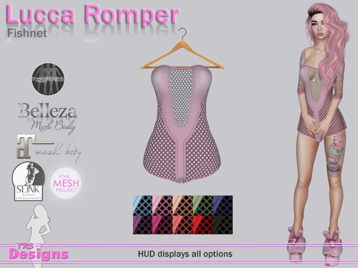 Lucca Romper With Hud Fishnet