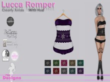 Lucca Romper With Hud Clearly Xmas