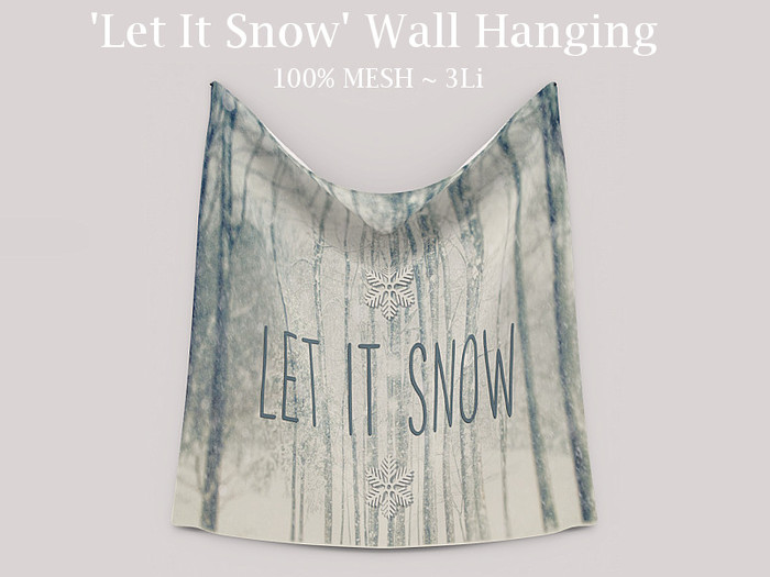 LOVE - WINTER HANGING RUG - LET IT SNOW