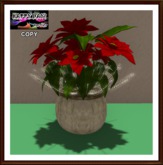 Christmas - Poinsettia Round Vase - Silver