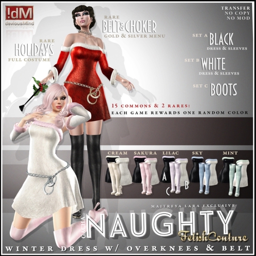 !dM Naughty **MINT** White (BOX #5B LARA)