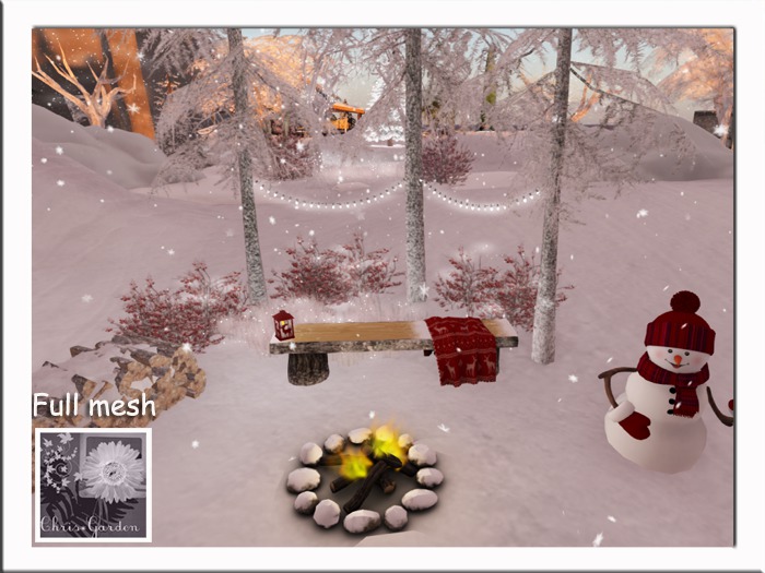 Romantic Winter Campfire
