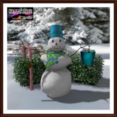 Christmas - Snowman in the Garden 2