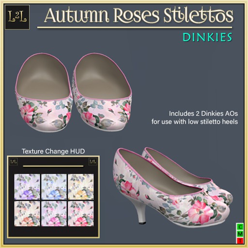 L2L Autumn Roses Stilettos for Dinkies