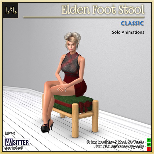 L2L Elden Foot Stool, Classic