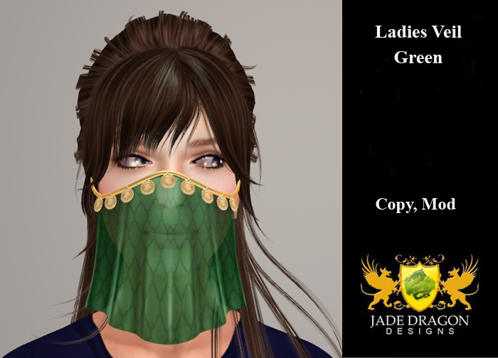 Ladies Green Veil
