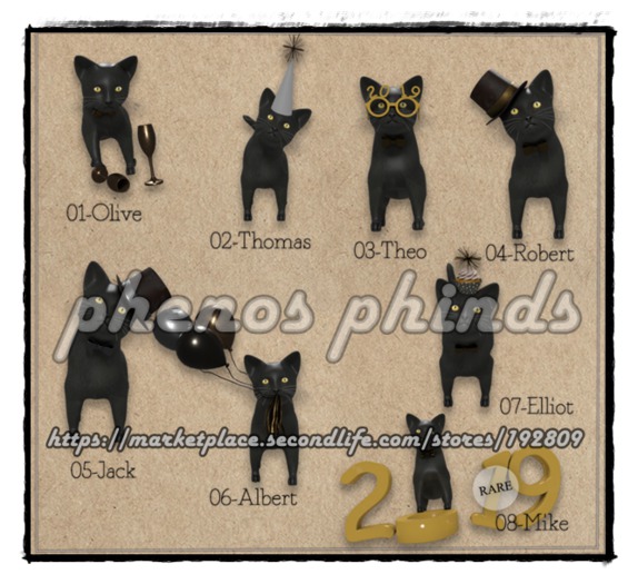 {YD} Cats New Year - Olive