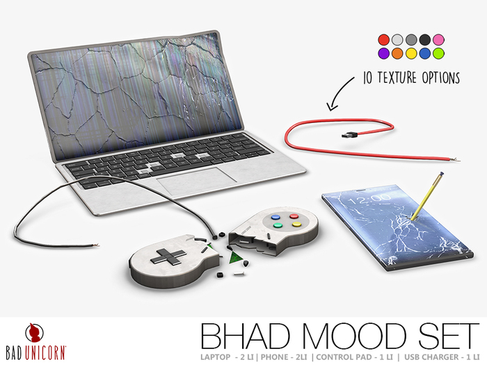 Bhad Mood Set - (Laptop, Games Controller, Phone, USB Wire)