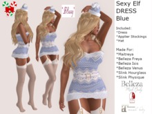 *BSASSY* SEXY SOFT ELF DRESS BLUE