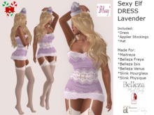 *BSASSY* SEXY SOFT ELF DRESS LAVENDER