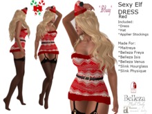 *BSASSY* SEXY SOFT ELF DRESS RED