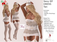 *BSASSY* SEXY SOFT ELF DRESS TAN