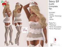 *BSASSY* SEXY SOFT ELF DRESS TAN WITH BOOTS