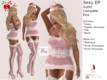 *BSASSY* SEXY SOFT ELF DRESS PINK WITH BOOTS