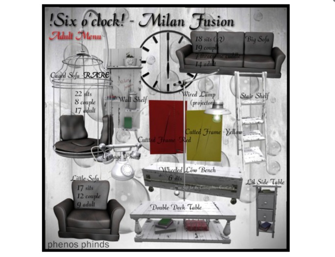 !six o'clock! caged sofa - adult - RARE