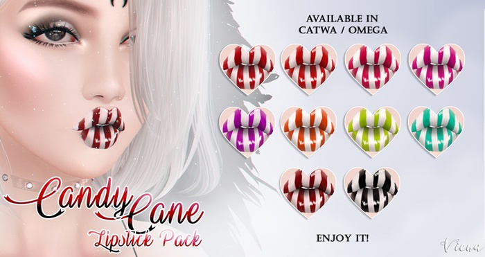 Viena. Candy Cane Lipstick Pack