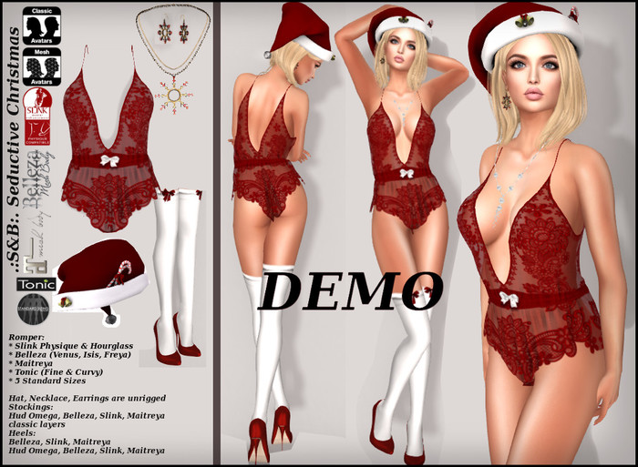 .:S&B:. Seductive Christmas * Full Outfit Demo