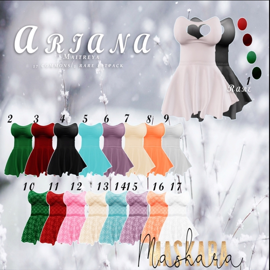 Second Life Marketplace 7. MasKara Ariana Dress Nude Plain