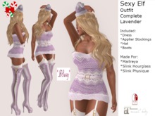 *BSASSY* SEXY SOFT ELF DRESS LAVENDER WITH BOOTS