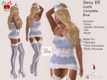 *BSASSY* SEXY SOFT ELF DRESS BLUE WITH BOOTS