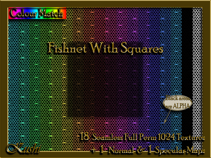 Fishnet With Squares Alpha Textures