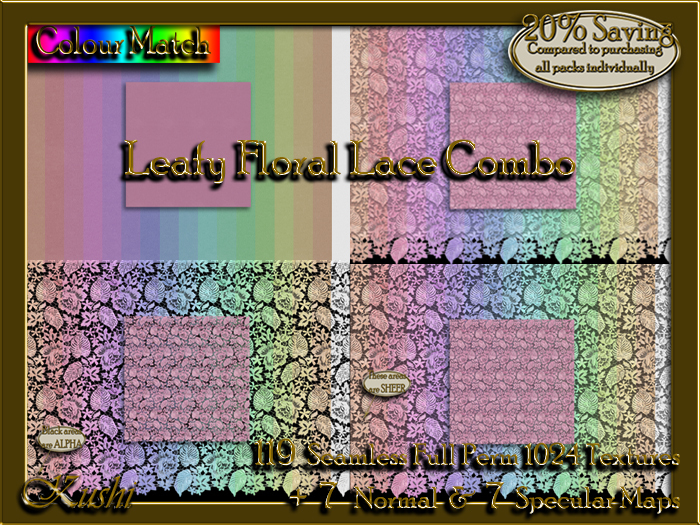 Leafy Floral Lace Combo Textures