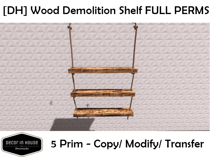 [DH] PROMO 70% OFF - Wood Demolition Shelf Full Perms 
