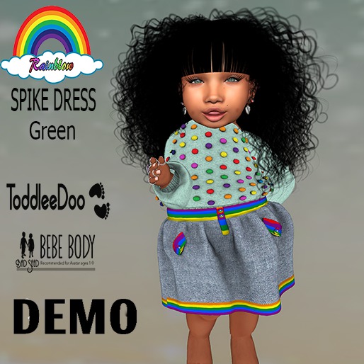 (RBS) SPIKE DRESS (Green) (DEMO) 