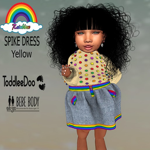 (RBS) SPIKE DRESS ( Yellow)  (WEAR)