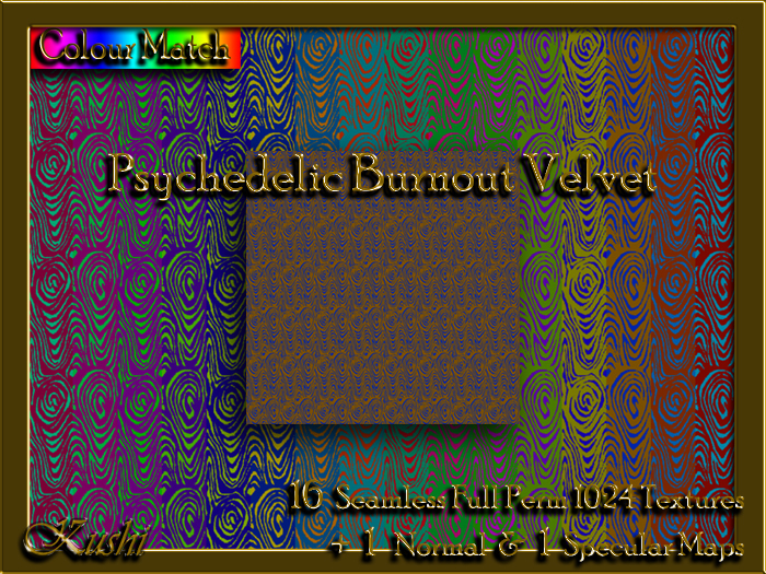 Psychedelic Burnout Velvet Textures