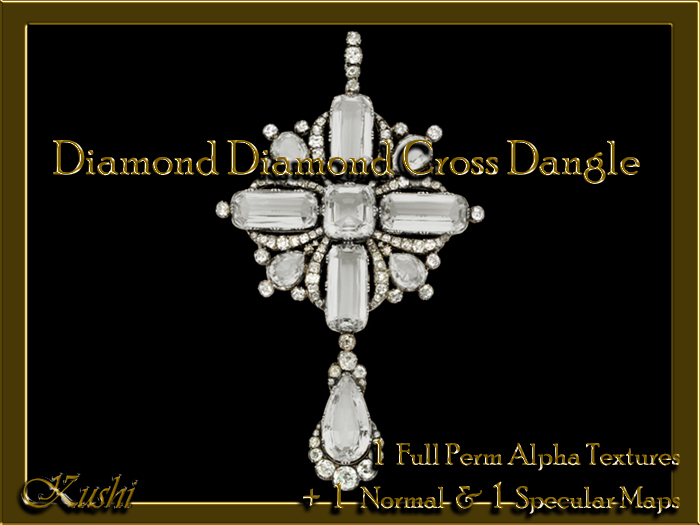 Diamond Diamond Cross Dangle Textures