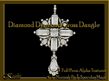 Diamond Diamond Cross Dangle Textures