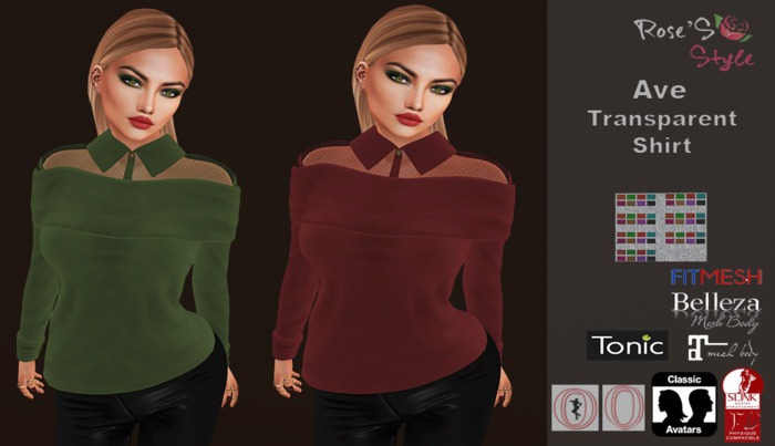 ROSE'S STYLE Ave Transparent Shirt 
