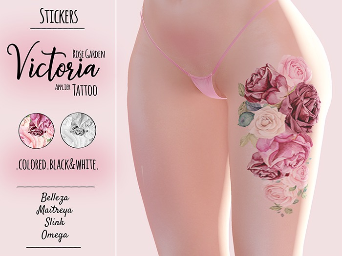 Stickers / Victoria { Maitreya Slink Belleza Omega } Roses Tattoo