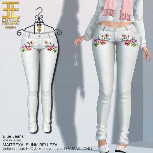 Entice - Blue Jeans - White
