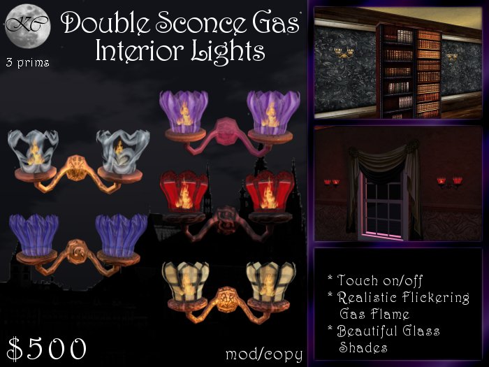 Double Sconce Gas Interior Lights