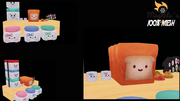 *MG* Set Cut Decor Pouf