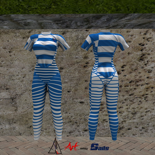 Second Life Marketplace Art meets Sails Female Wetsuit "Greece" for
