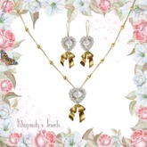 *RJ* Royal Heart Jewelry Set - Gold - Diamond