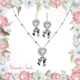 *RJ* Royal Heart Jewelry Set - Silver - Diamond