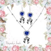 *RJ* Royal Heart Jewelry Set - Silver - Sapphire