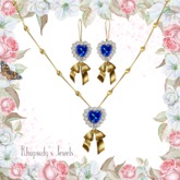 *RJ* Royal Heart Jewelry Set - Gold - Sapphire