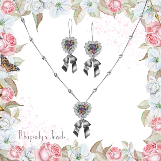 *RJ* Royal Heart Jewelry Set - Silver - Rainbow