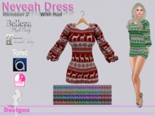 Neveah Dress With Hud Reindeer 2