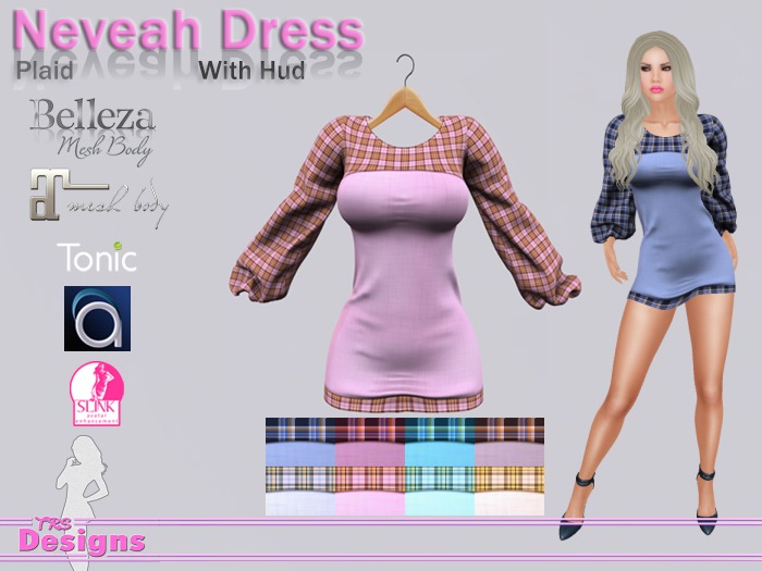 Neveah Dress With Hud Plaid