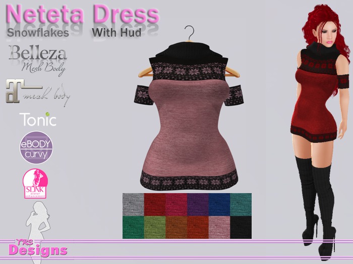 Neteta Dress With Hud Snowflakes
