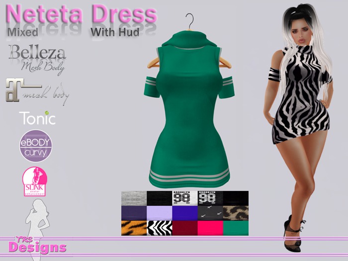 Neteta Dress With Hud Mixed